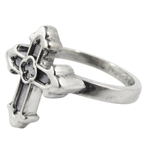 William Griffiths Sterling Silver Large Cross Stack Ring