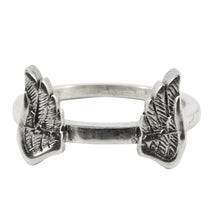 Load image into Gallery viewer, William Griffiths Sterling Silver Small Angel Wings Stack Ring