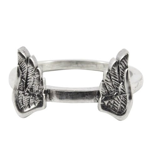 William Griffiths Sterling Silver Small Angel Wings Stack Ring