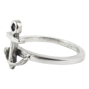 William Griffiths Sterling Silver Small Anchor Stack Ring