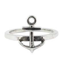 Load image into Gallery viewer, William Griffiths Sterling Silver Small Anchor Stack Ring