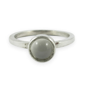 William Griffiths Sterling Silver Moon Stone Stack Ring
