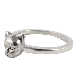 William Griffiths Sterling Silver Cat Stack Ring