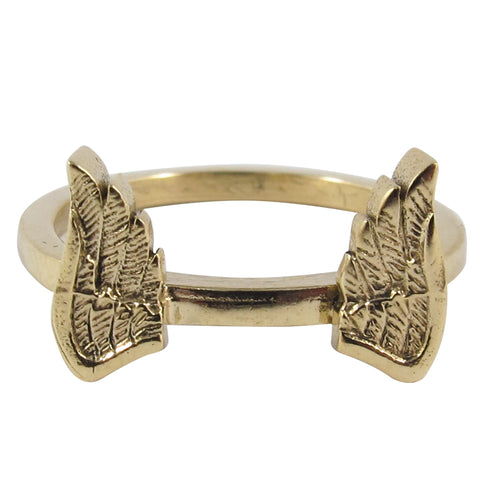 William Griffiths 9ct Yellow Gold Angel Wings Ring