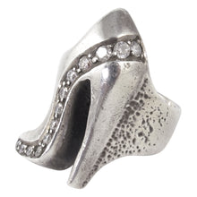 Load image into Gallery viewer, William Griffiths Sterling Silver and Crystal Heel Shoe Ring