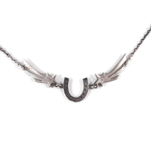 Load image into Gallery viewer, William Griffiths Sterling Silver Horse Shoe and Shooting Star Necklace