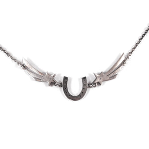 William Griffiths Sterling Silver Horse Shoe and Shooting Star Necklace