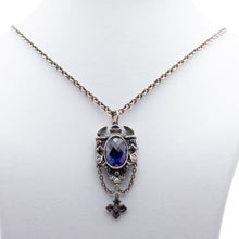 Load image into Gallery viewer, William Griffiths Sterling Silver Frame Necklace with Oval Cubic Zirconia