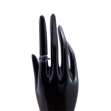 Load image into Gallery viewer, William Griffiths Sterling Silver Split Shank Royal Blue Heart Ring