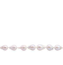 Load image into Gallery viewer, Genuine Fresh Water Baroque Cone Shaped Cream Pearls with Silver Barrel Clasp