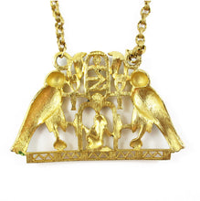 Load image into Gallery viewer, RARE - Vintage Signed &#39;Polcini&#39; Egyptian Motif Necklace - Originally owned by Ann Miller