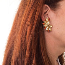Load image into Gallery viewer, HQM Austrian Light Colorado Topaz &amp; Hyacinth Earrings (Clip-On)