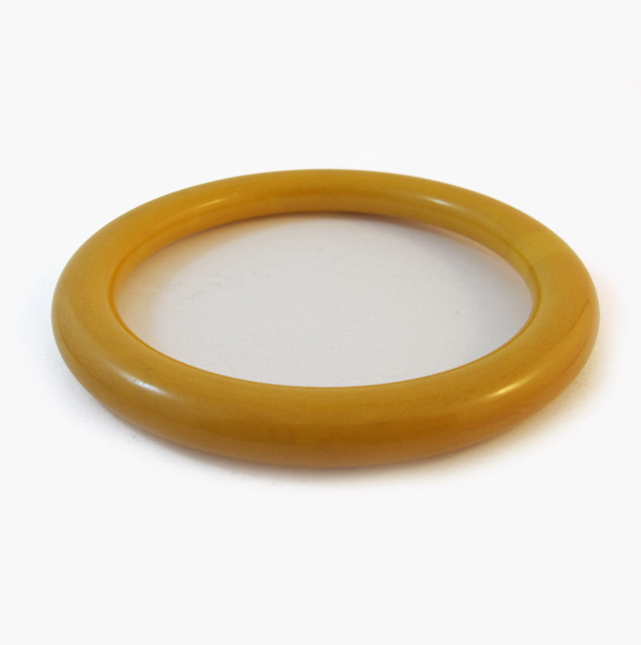 Vintage Bakelite Bangle - Buttercup Yellow