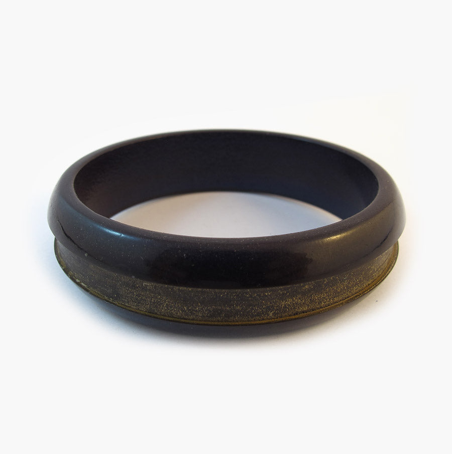 Vintage Grooved Textured Finnish Bakelite Bangle - 1950's