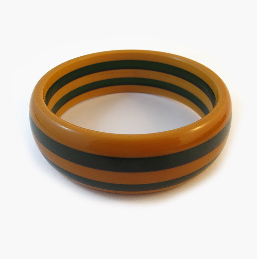 Vintage French Bakelite Bangle - Butterscotch Yellow