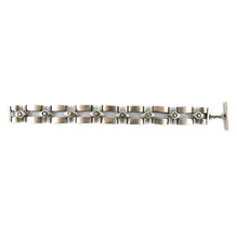 Load image into Gallery viewer, Vintage Sterling Silver Square Link Bar Bracelet