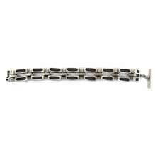 Load image into Gallery viewer, Vintage Sterling Silver Square Link Bar Bracelet