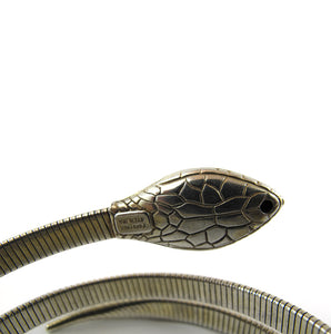 Vintage Sterling Silver Signed 'Forstner' Snake Coil Bangle