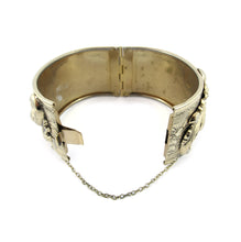 Load image into Gallery viewer, Vintage Repousee Gold Work Clamper Bangle