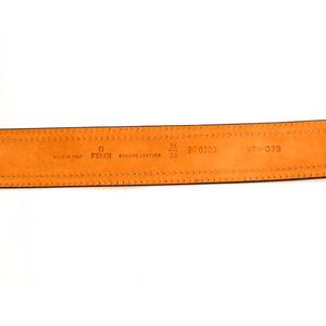FENDI Belt - Metallic Patent Orange Leather c. 2000