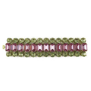 Harlequin Market Crystal Cuff - Light Rose and Jonquil