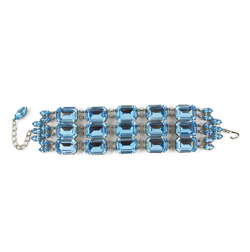 Harlequin Market | HQM Octagon Crystal Cuff - Light Sapphire