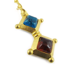 Load image into Gallery viewer, Vintage Signed &#39;Karl Largerfeld&#39; Gold Plated Glass Stone Brooch