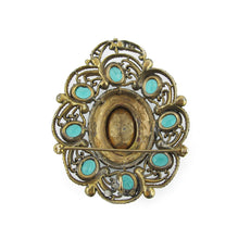 Load image into Gallery viewer, Vintage Czechoslovakian Bohemian Brooch -Emerald Green and Amethyst