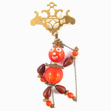 Load image into Gallery viewer, Vintage Beads Reassembled in the Form of a Puppet Brooch