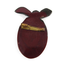 Load image into Gallery viewer, Vintage Hand Carved Wooden African Tribal Figural Brooch c. 1950