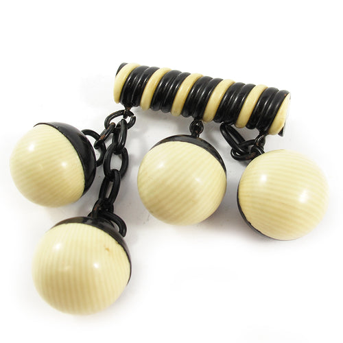 Vintage Celluloid Bauble Brooch c. 1940