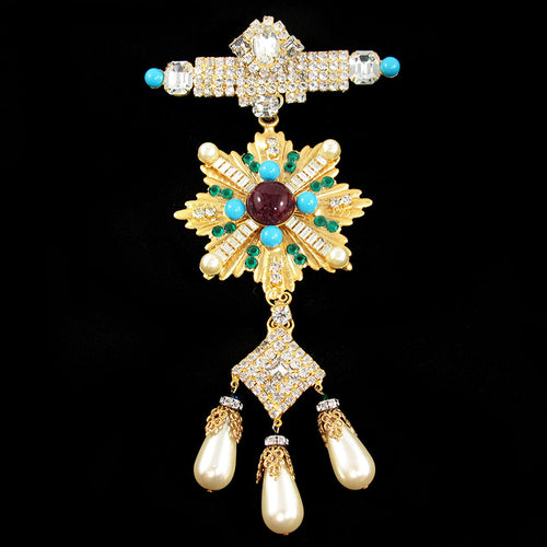 Signed Lawrence 'Vrba' Opulent Military Brooch