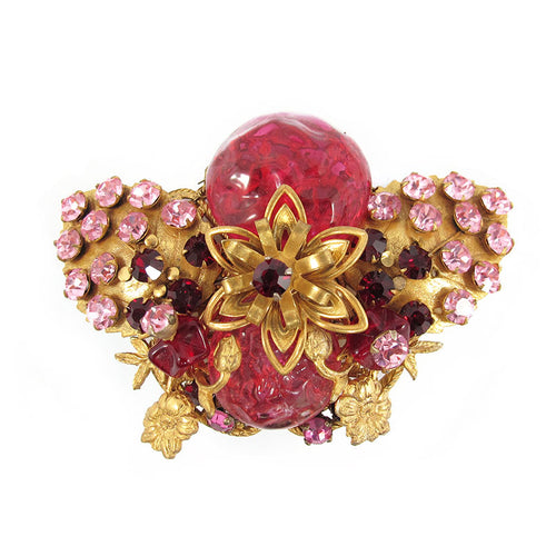 Signed Miriam Haskell brooch c. 1950