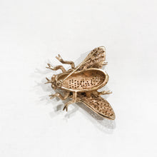 Load image into Gallery viewer, Ciner NY Large Fly Topaz Eyes &amp; Clear Crystal Brooch