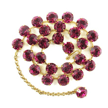 Load image into Gallery viewer, Harlequin Market Crystal Accent Necklace - Fuchsia (medium)