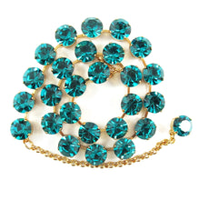 Load image into Gallery viewer, Harlequin Market Crystal Accent Necklace - Blue Zircon (medium)