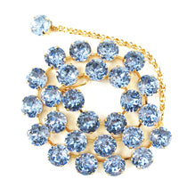 Load image into Gallery viewer, Harlequin Market Crystal Accent Necklace - Light Sapphire (medium)