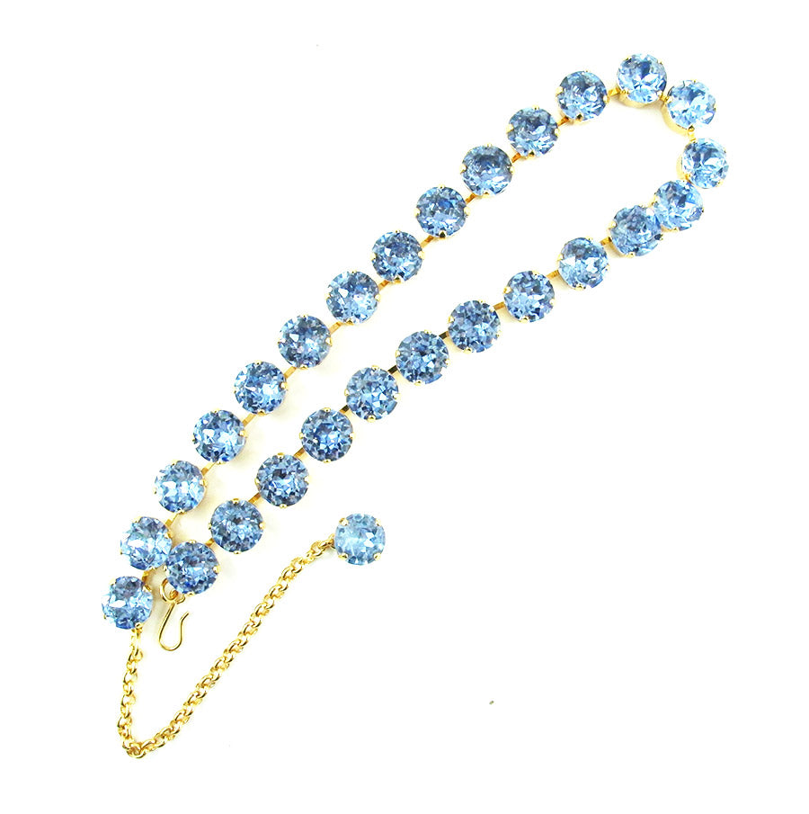 Harlequin Market Crystal Accent Necklace - Light Sapphire (medium)
