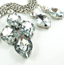 Load image into Gallery viewer, Harlequin Market Statement Crystal Accent Necklace - Clear