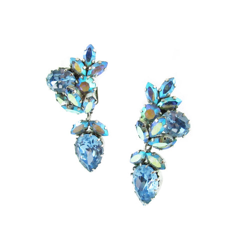 Vintage Harlequin Market Earrings - Signed 'Austria'