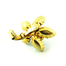 Load image into Gallery viewer, Vintage Signed &#39;Austria&#39; Crystal Flower Earrings - Heliotrope + Clear