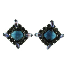Load image into Gallery viewer, Signed &#39;The Show Must Go On&#39; Crystal Earrings
