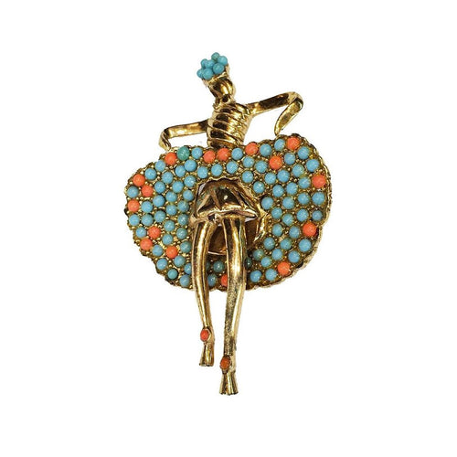 Vintage 1950's Dancer Brooch