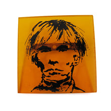 Load image into Gallery viewer, Signed &#39;C.D&#39; Hand Painted &#39;Andy Warhol&#39; Plastic Brooch