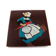Load image into Gallery viewer, Signed &#39;C.D&#39; Hand Painted &#39;Mary Poppins&#39; Plastic Brooch