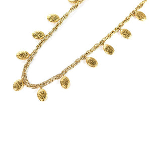 Chanel Vintage Long Gold tone Nuggets Necklace c. 1970s - Harlequin Market