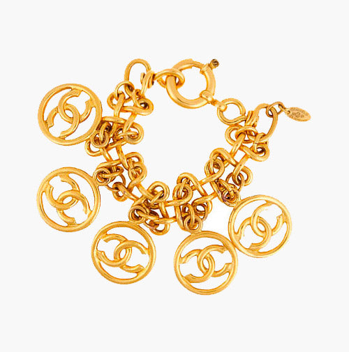 Chanel Vintage Gold Plated Bracelet - Harlequin Market