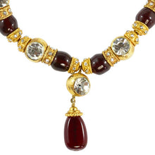 Load image into Gallery viewer, Chanel Vintage Red Gripoix &amp; Crystal Choker Necklace. 1970 - Harlequin Market