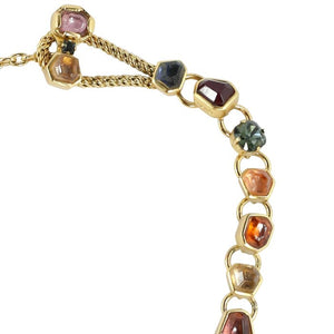 Chanel Vintage Signed Multi Coloured Gripoix Maltese Pendant Necklace - 2001 - Harlequin Market