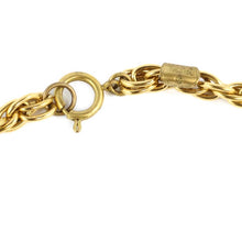 Load image into Gallery viewer, Chanel Vintage Signed Gold Chain Classic CC Logo Necklace with Crystals- c. 1970 - Harlequin Market